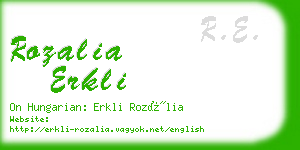 rozalia erkli business card